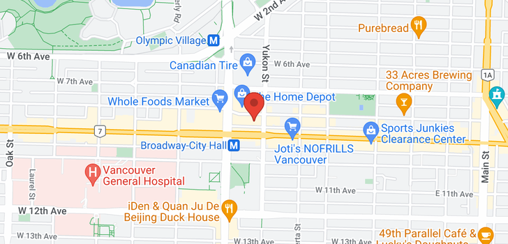 map of 221 428 W 8TH AVENUE